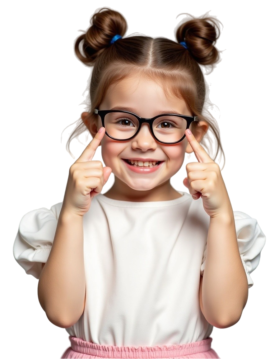 Niña con gafas